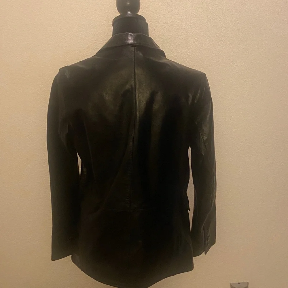 GAP Black Leather Outerwear - Picture 3 of 5